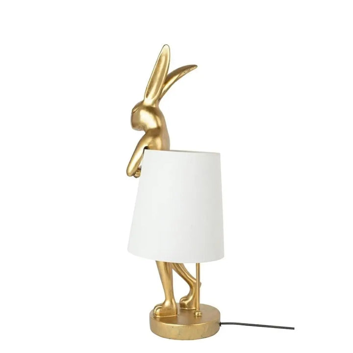 Bordslampa KARE DESIGN - RABBIT, vit/guld, 68 cm – produktbild av Bordslampor från Kare Design | Arvande