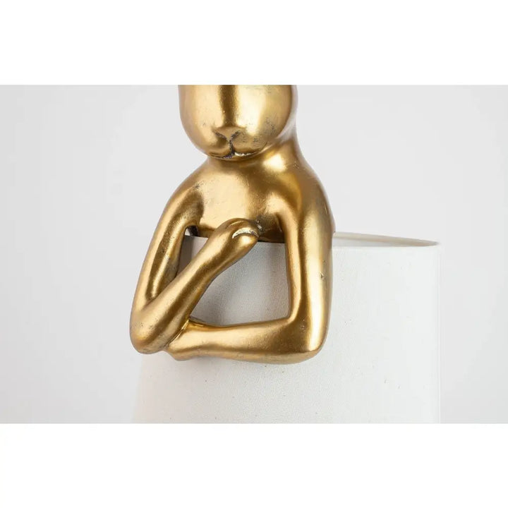 Bordslampa KARE DESIGN - RABBIT, vit/guld, 68 cm – produktbild av Bordslampor från Kare Design | Arvande