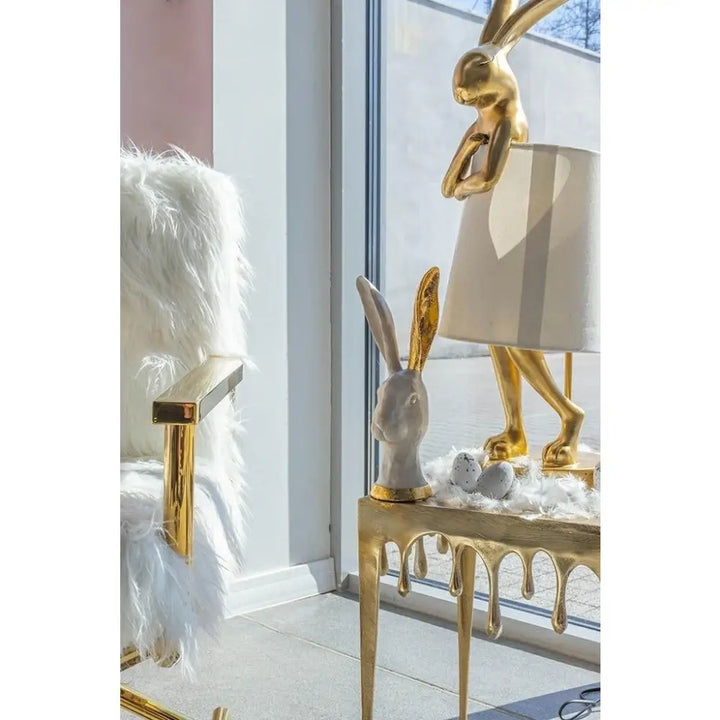 Bordslampa KARE DESIGN - RABBIT, vit/guld, 68 cm – produktbild av Bordslampor från Kare Design | Arvande