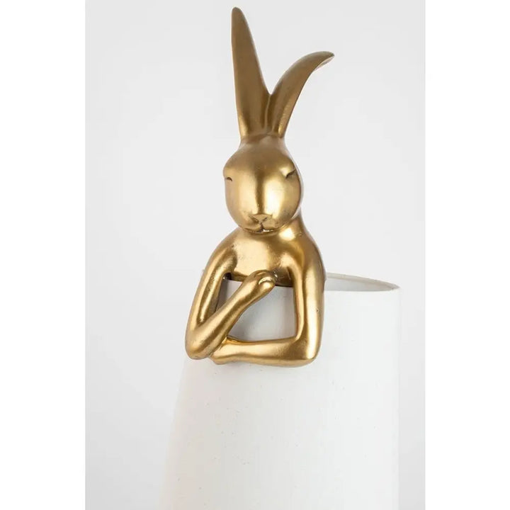 Bordslampa KARE DESIGN - RABBIT, vit/guld, 68 cm – produktbild av Bordslampor från Kare Design | Arvande