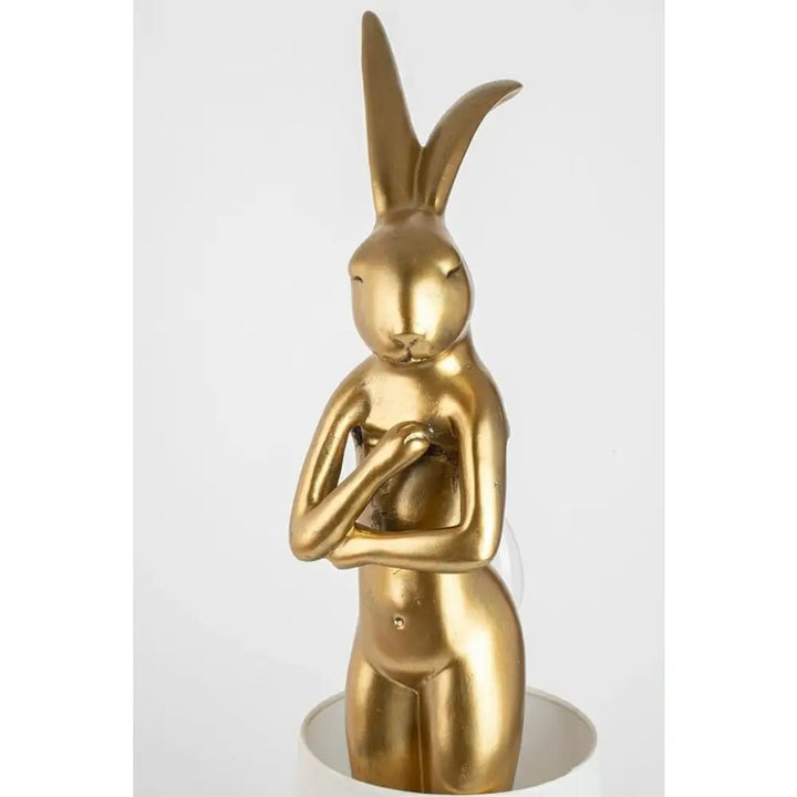 Bordslampa KARE DESIGN - RABBIT, vit/guld, 68 cm – produktbild av Bordslampor från Kare Design | Arvande