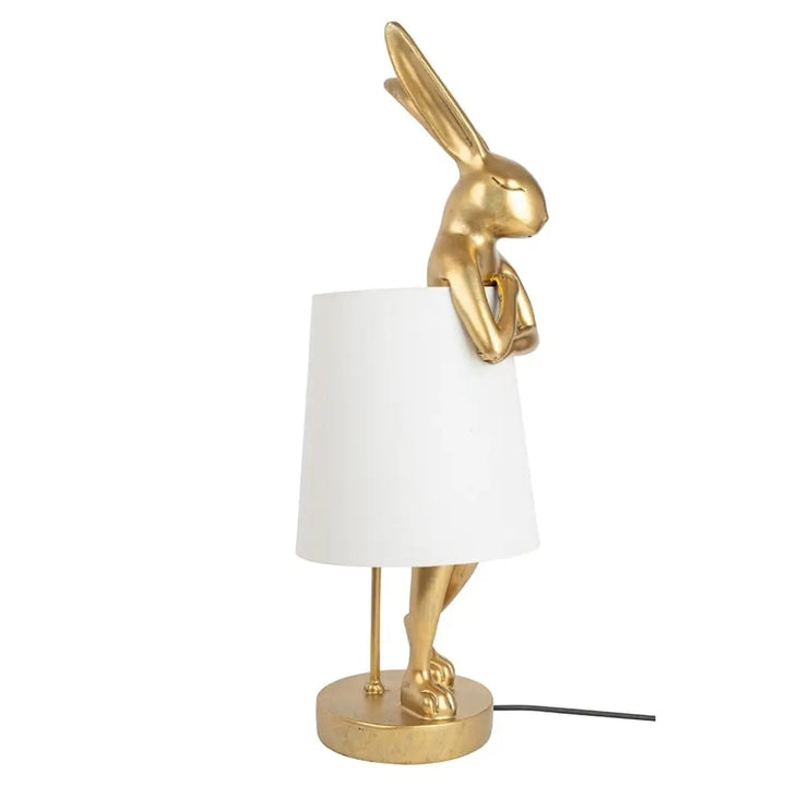 Bordslampa KARE DESIGN - RABBIT, vit/guld, 88 cm - produktbild av Bordslampor från Kare Design | Arvande