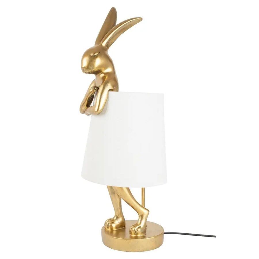 Bordslampa KARE DESIGN - RABBIT, vit/guld, 88 cm - produktbild av Bordslampor från Kare Design | Arvande