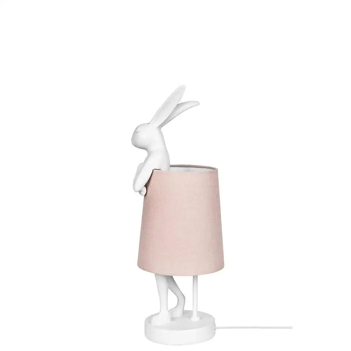 Bordslampa KARE DESIGN - RABBIT, vit/rosa, 50 cm - produktbild av Bordslampor från Kare Design | Arvande