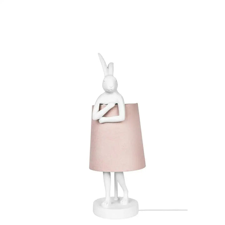 Bordslampa KARE DESIGN - RABBIT, vit/rosa, 50 cm - produktbild av Bordslampor från Kare Design | Arvande