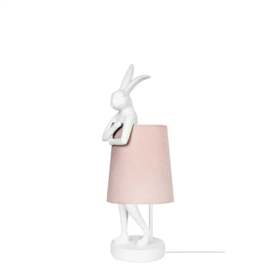 Bordslampa KARE DESIGN - RABBIT, vit/rosa, 50 cm - produktbild av Bordslampor från Kare Design | Arvande