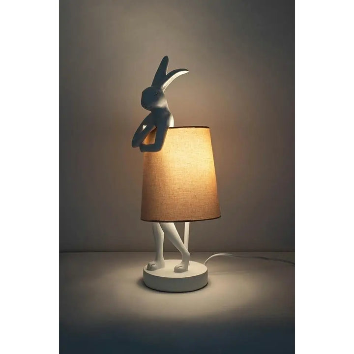 Bordslampa KARE DESIGN - RABBIT, vit/rosa, 50 cm - produktbild av Bordslampor från Kare Design | Arvande