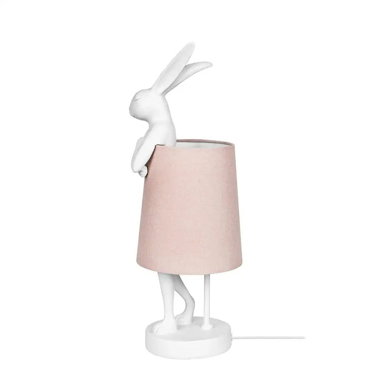 Bordslampa KARE DESIGN - RABBIT, vit/rosa, 68 cm – produktbild av Bordslampor från Kare Design | Arvande