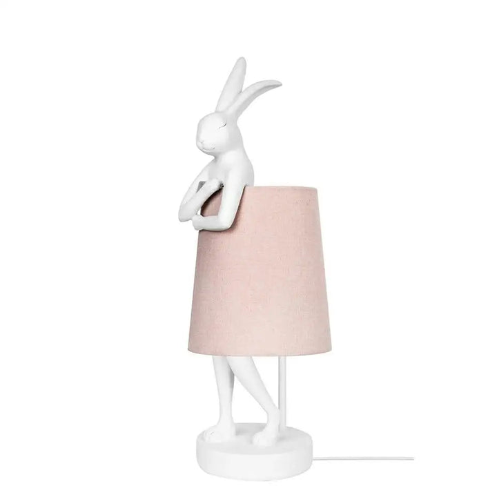 Bordslampa KARE DESIGN - RABBIT, vit/rosa, 68 cm – produktbild av Bordslampor från Kare Design | Arvande