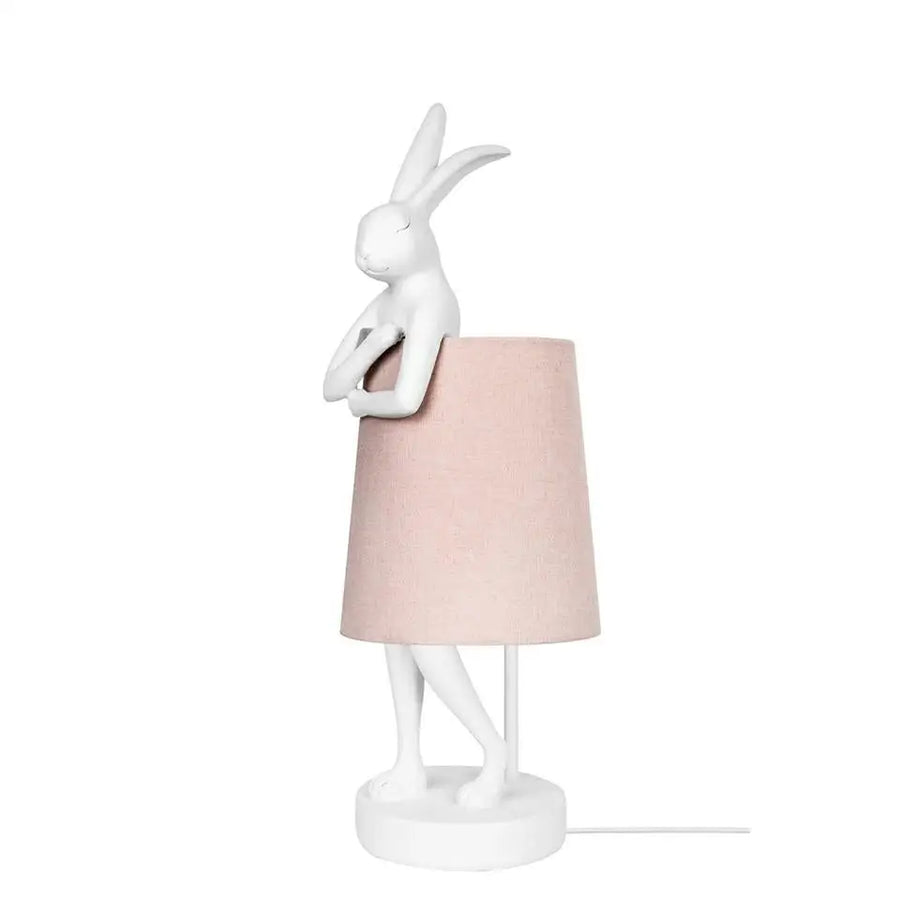 Bordslampa KARE DESIGN - RABBIT, vit/rosa, 68 cm - produktbild av Bordslampor från Kare Design | Arvande