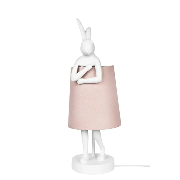 Bordslampa KARE DESIGN - RABBIT, vit/rosa, 68 cm – produktbild av Bordslampor från Kare Design | Arvande