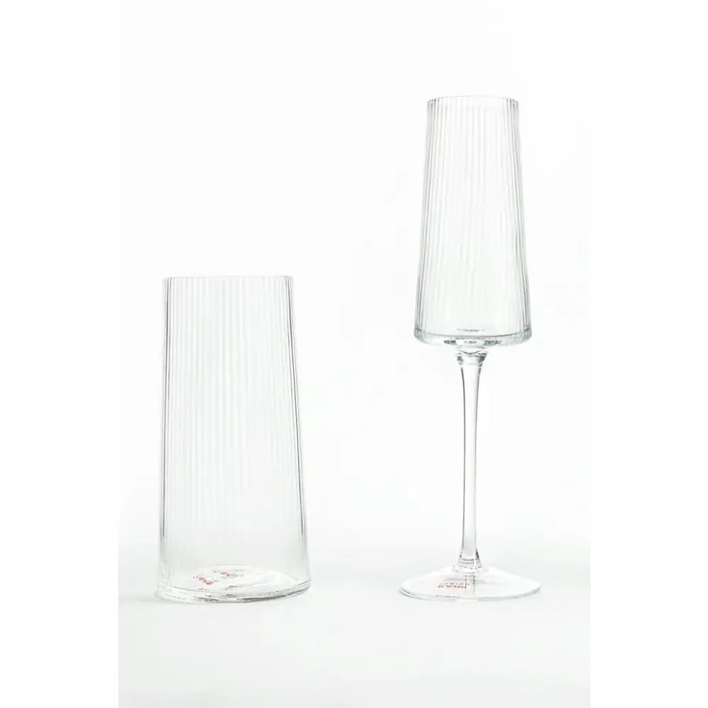 Champagneglas KARE DESIGN - RIFFLE, 215 ml, transparent – produktbild av Inredning från Kare Design | Arvande