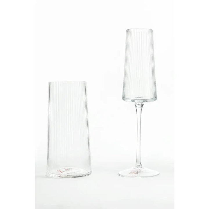 Champagneglas KARE DESIGN - RIFFLE, 215 ml, transparent – produktbild av Inredning från Kare Design | Arvande