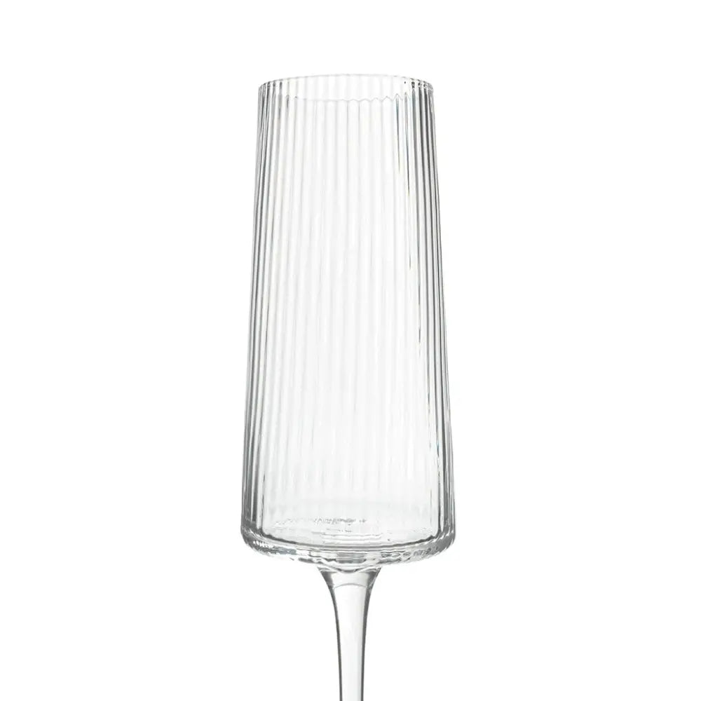 Champagneglas KARE DESIGN - RIFFLE, 215 ml, transparent – produktbild av Inredning från Kare Design | Arvande