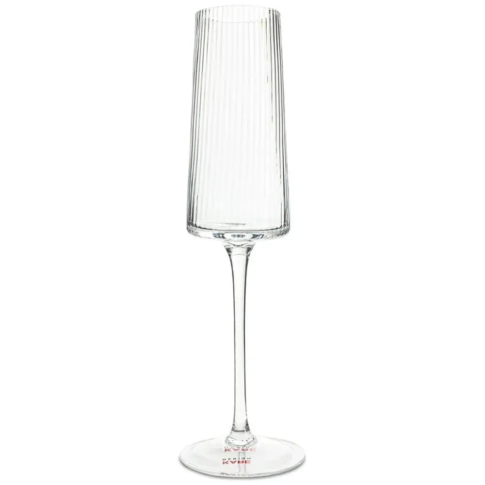 Champagneglas KARE DESIGN - RIFFLE, 215 ml, transparent – produktbild av Inredning från Kare Design | Arvande