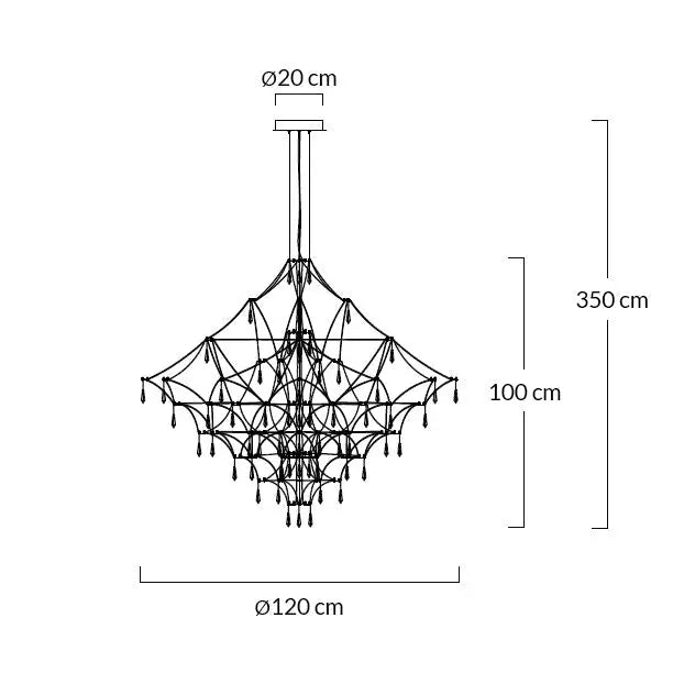 CONSTELATION 120 pendellampa - LED, borstat stål - produktbild av Nyheter ej översatt från King Home | Arvande