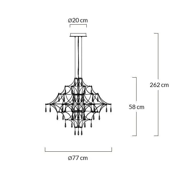 CONSTELATION 77 taklampa - LED, borstat stål - produktbild av Nyheter ej översatt från King Home | Arvande