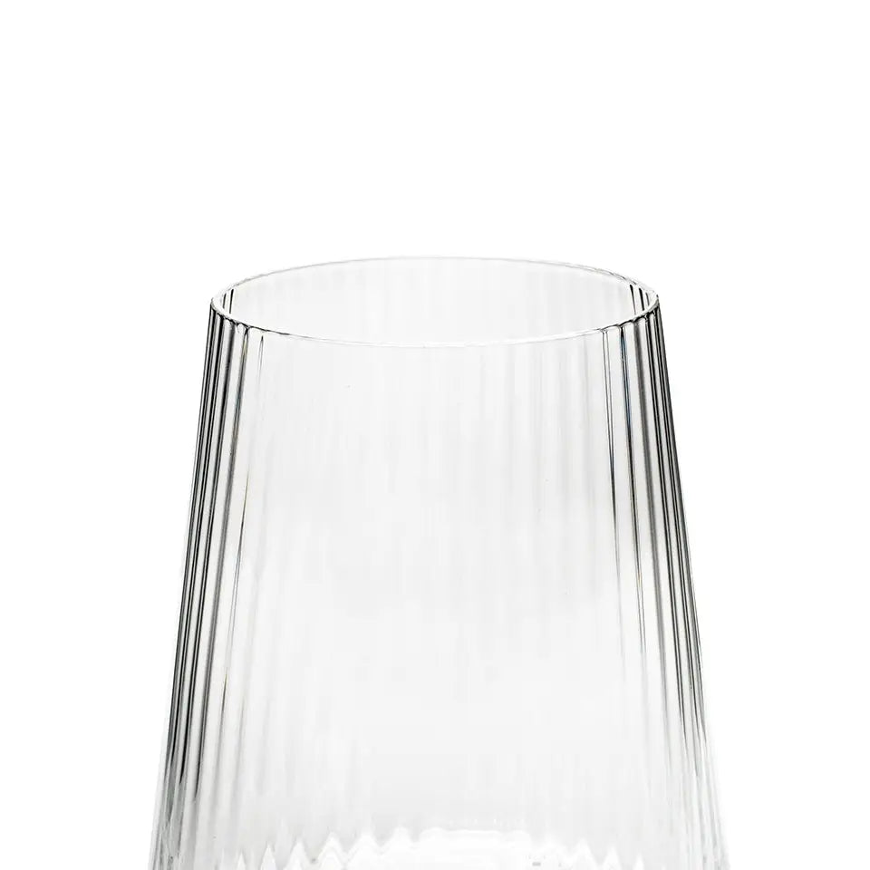 Dricksglas KARE DESIGN - RIFFLE 440ml, transparent - produktbild av Inredning från Kare Design | Arvande