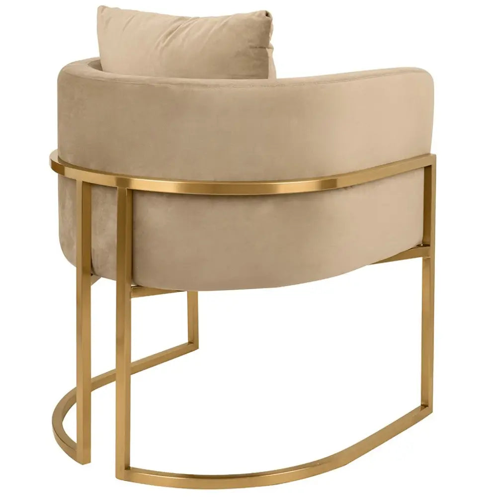 Fåtölj - CHLOE VELVET, khaki – produktbild av [MGO] Import King Home från King Home | Arvande