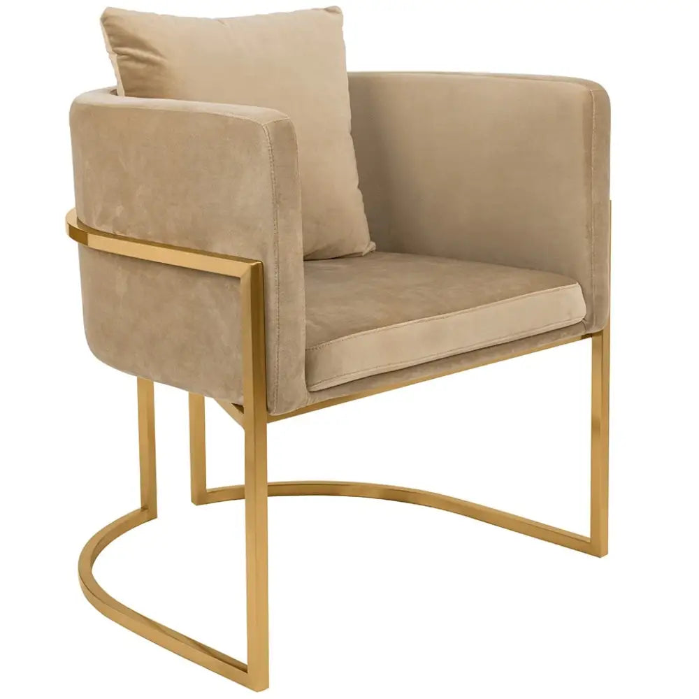 Fåtölj - CHLOE VELVET, khaki – produktbild av [MGO] Import King Home från King Home | Arvande