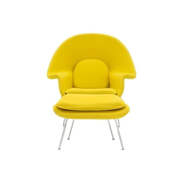 Fåtölj - COZY CASHMERE, mustard med fotpall – produktbild av [MGO] Import King Home från King Home | Arvande