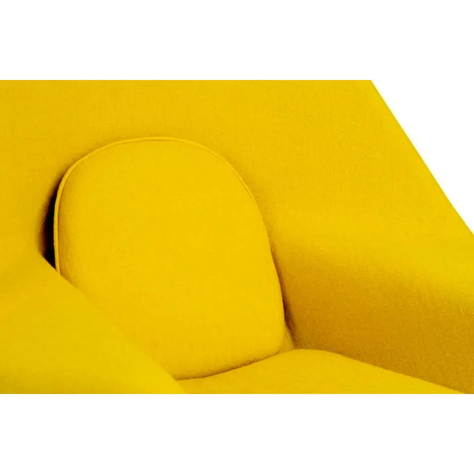 Fåtölj - COZY CASHMERE, mustard med fotpall – produktbild av [MGO] Import King Home från King Home | Arvande