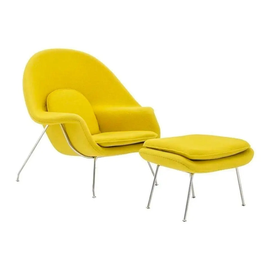 Fåtölj - COZY CASHMERE, mustard med fotpall – produktbild av [MGO] Import King Home från King Home | Arvande