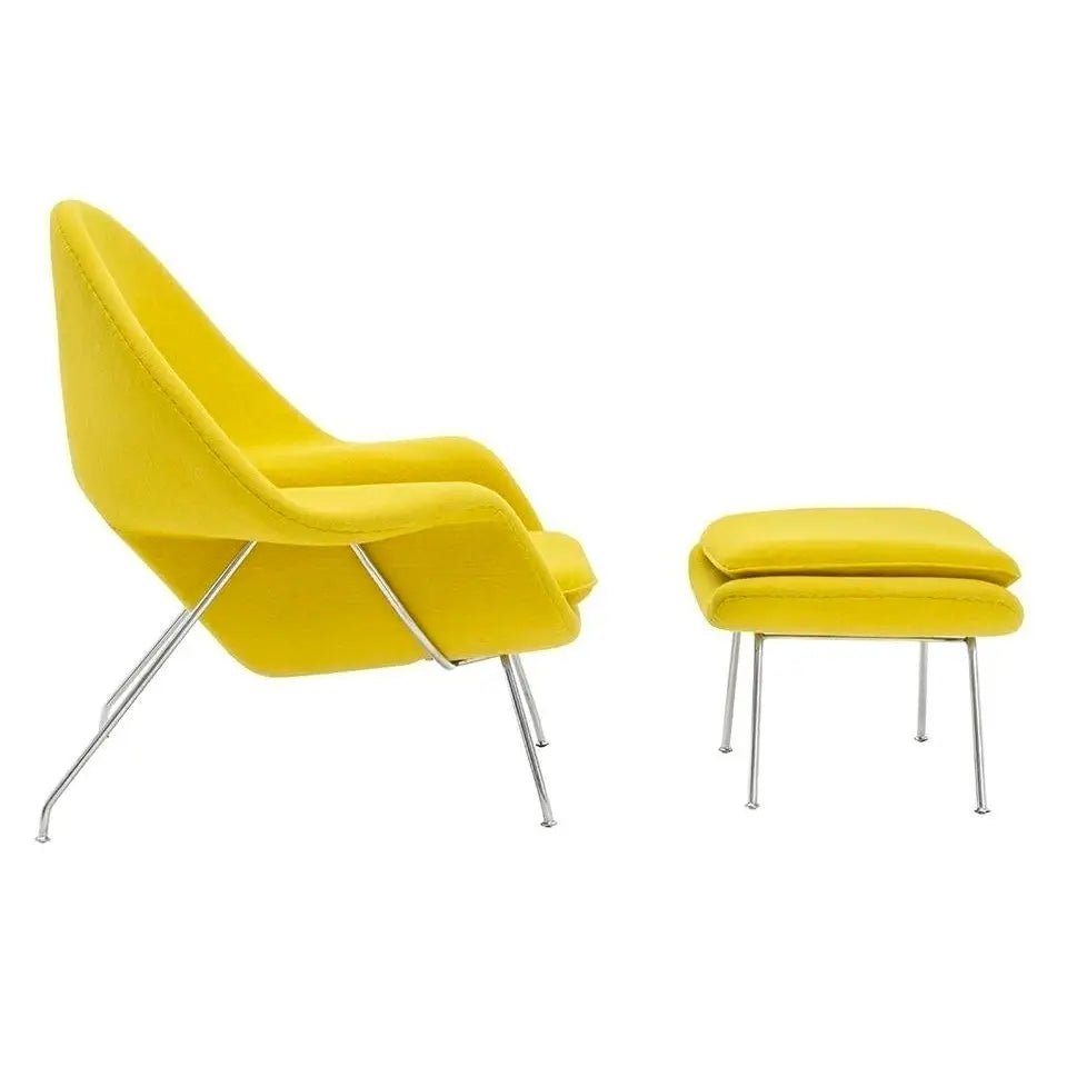 Fåtölj - COZY CASHMERE, mustard med fotpall – produktbild av [MGO] Import King Home från King Home | Arvande