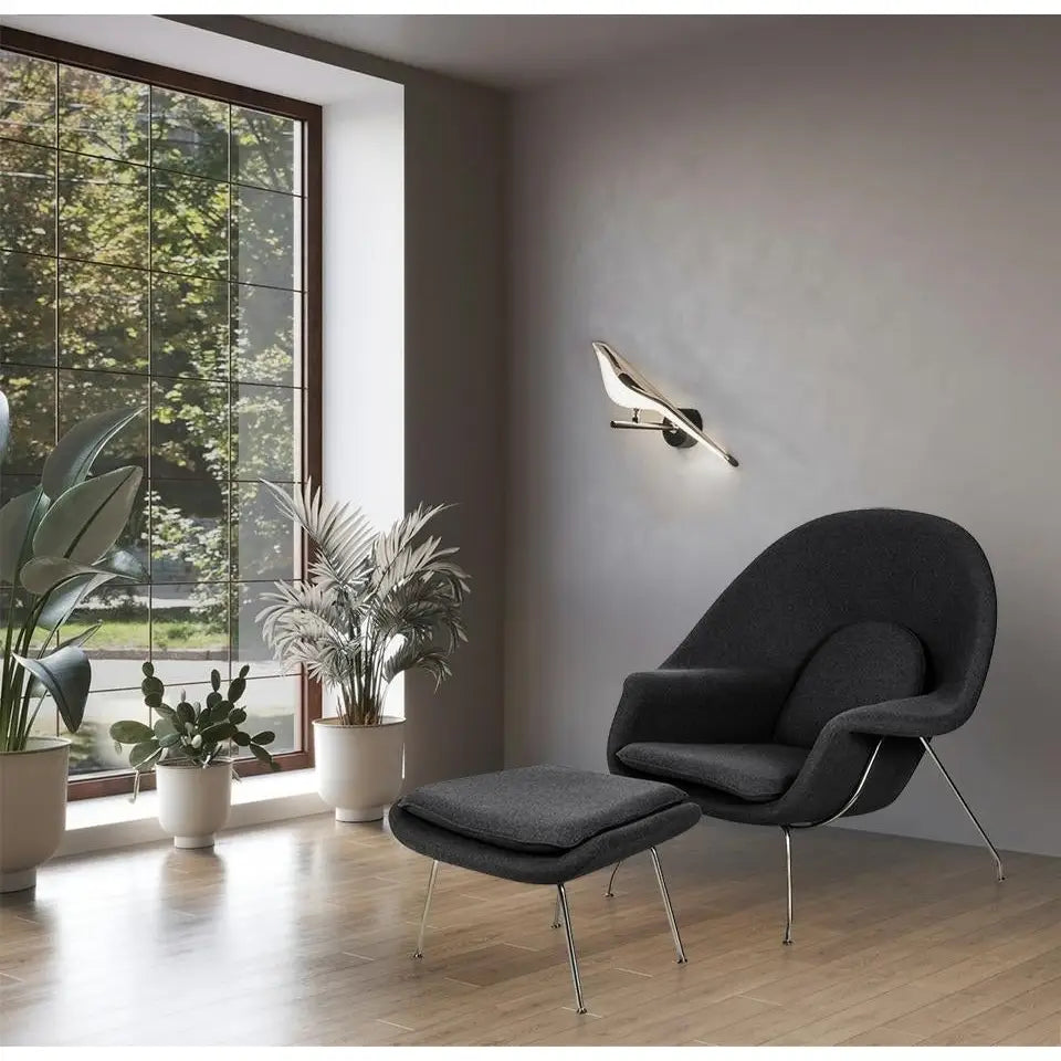 Fåtölj - COZY CASHMERE, svart med fotpall - produktbild av [MGO] Import King Home från King Home | Arvande