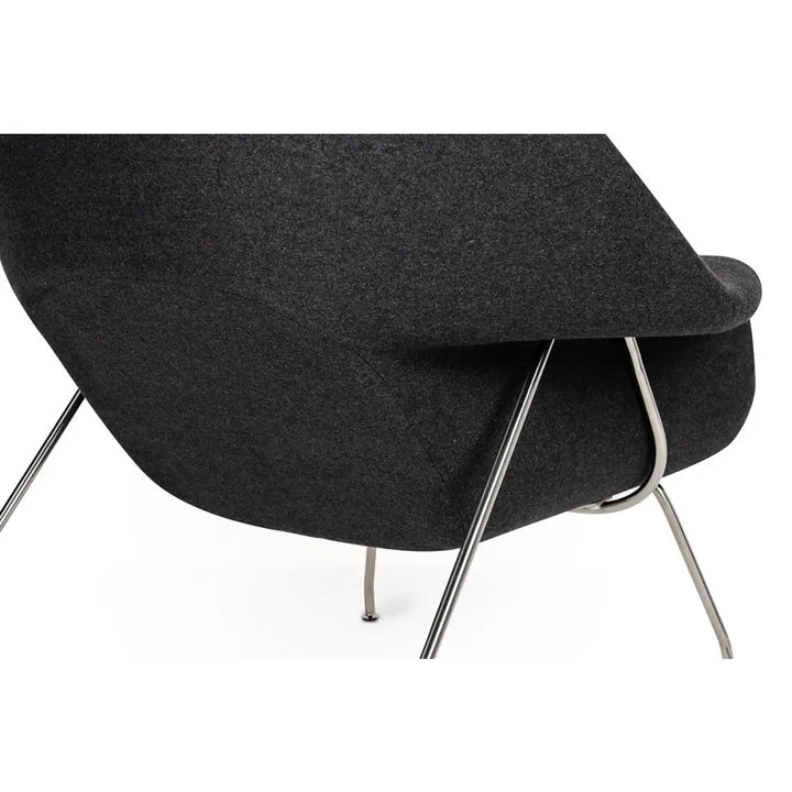 Fåtölj - COZY CASHMERE, svart med fotpall - produktbild av [MGO] Import King Home från King Home | Arvande