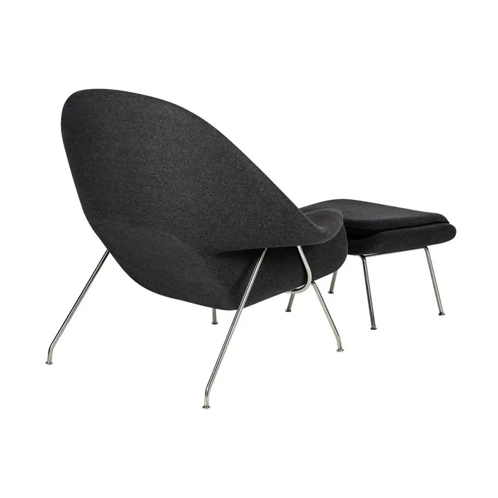 Fåtölj - COZY CASHMERE, svart med fotpall - produktbild av [MGO] Import King Home från King Home | Arvande
