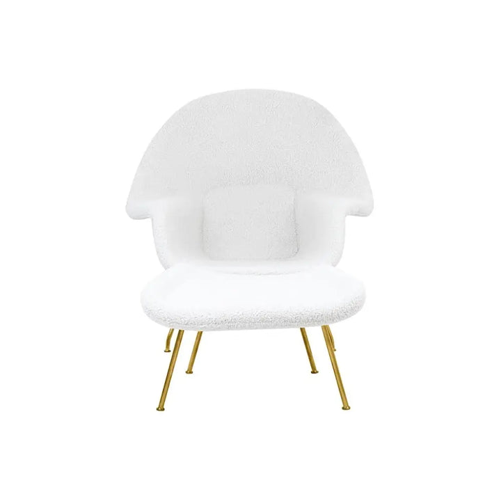 Fåtölj - COZY TEDDY, vit med fotpall – produktbild av [MGO] Import King Home från King Home | Arvande