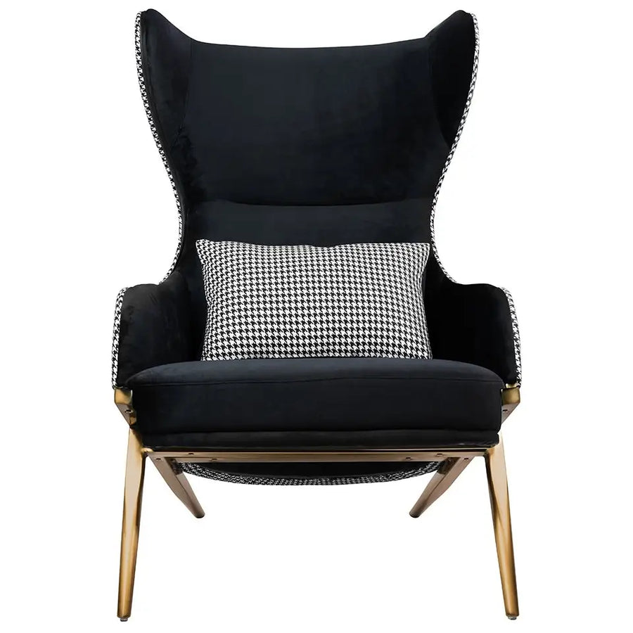 Fåtölj - HAMPTON VELVET, svart – produktbild av [MGO] Import King Home från King Home | Arvande
