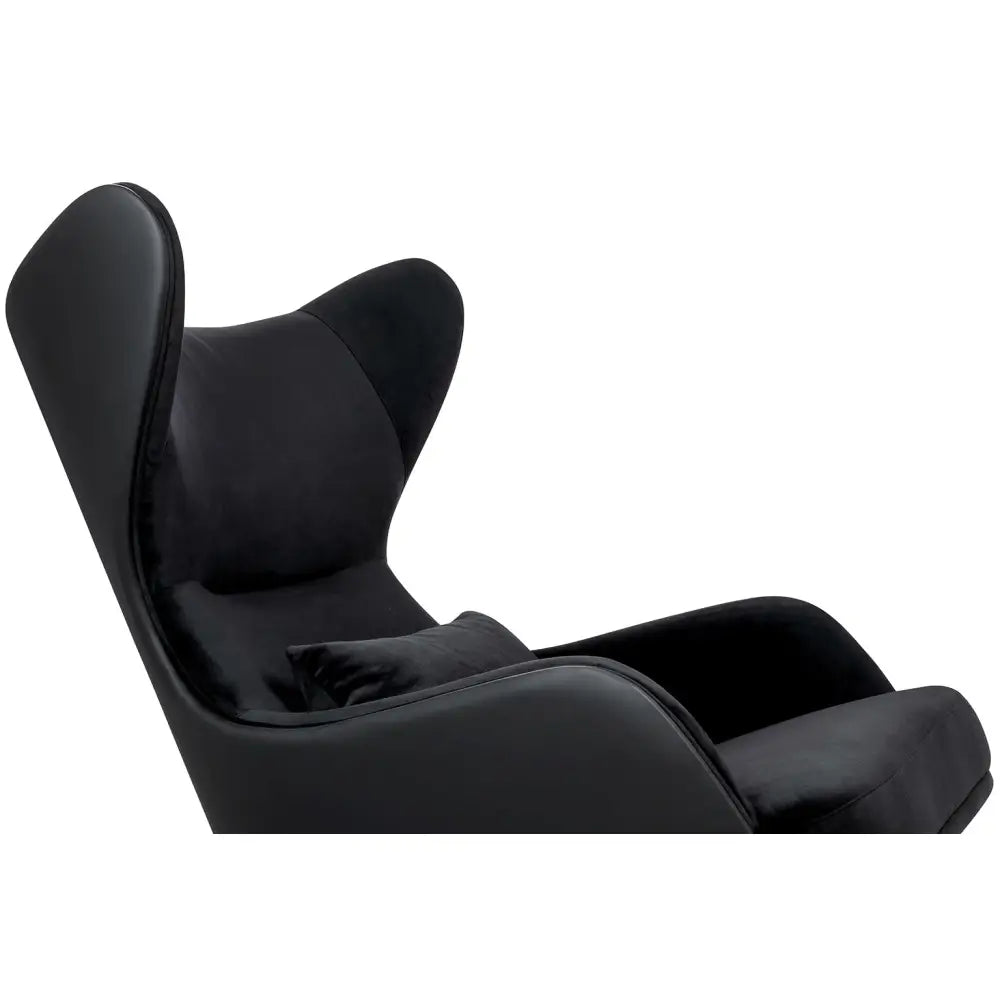 Fåtölj - HAMPTON VELVET, svart ekoläder - produktbild av [MGO] Import King Home från King Home | Arvande