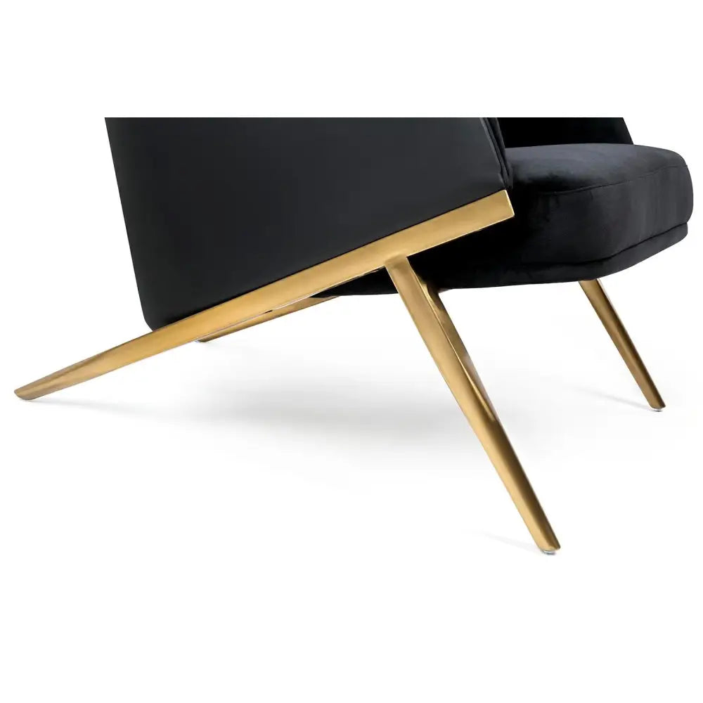 Fåtölj - HAMPTON VELVET, svart ekoläder - produktbild av [MGO] Import King Home från King Home | Arvande