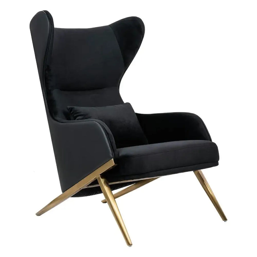 Fåtölj - HAMPTON VELVET, svart ekoläder - produktbild av [MGO] Import King Home från King Home | Arvande