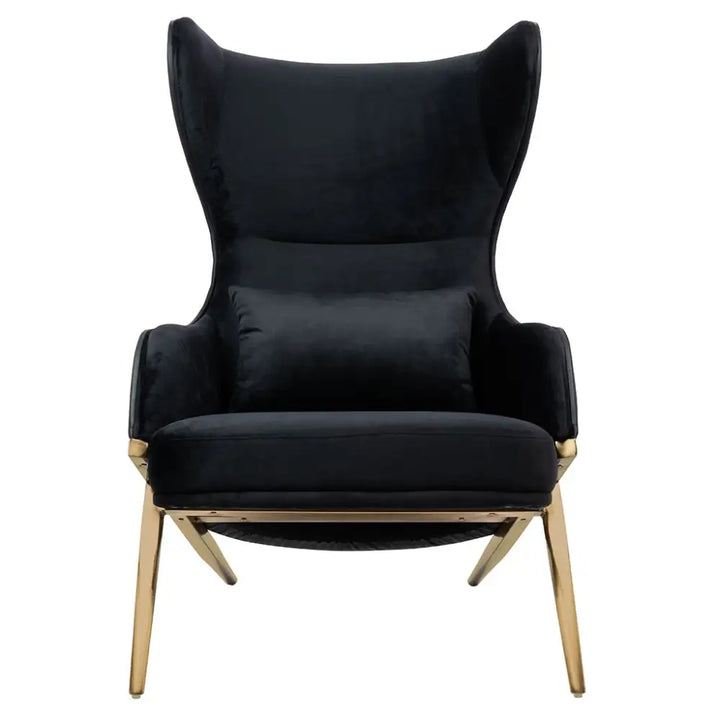 Fåtölj - HAMPTON VELVET, svart ekoläder - produktbild av [MGO] Import King Home från King Home | Arvande