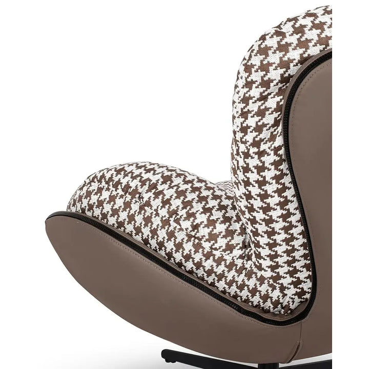 Fåtölj - HIPPO, houndstooth brun – produktbild av [MGO] Import King Home från King Home | Arvande