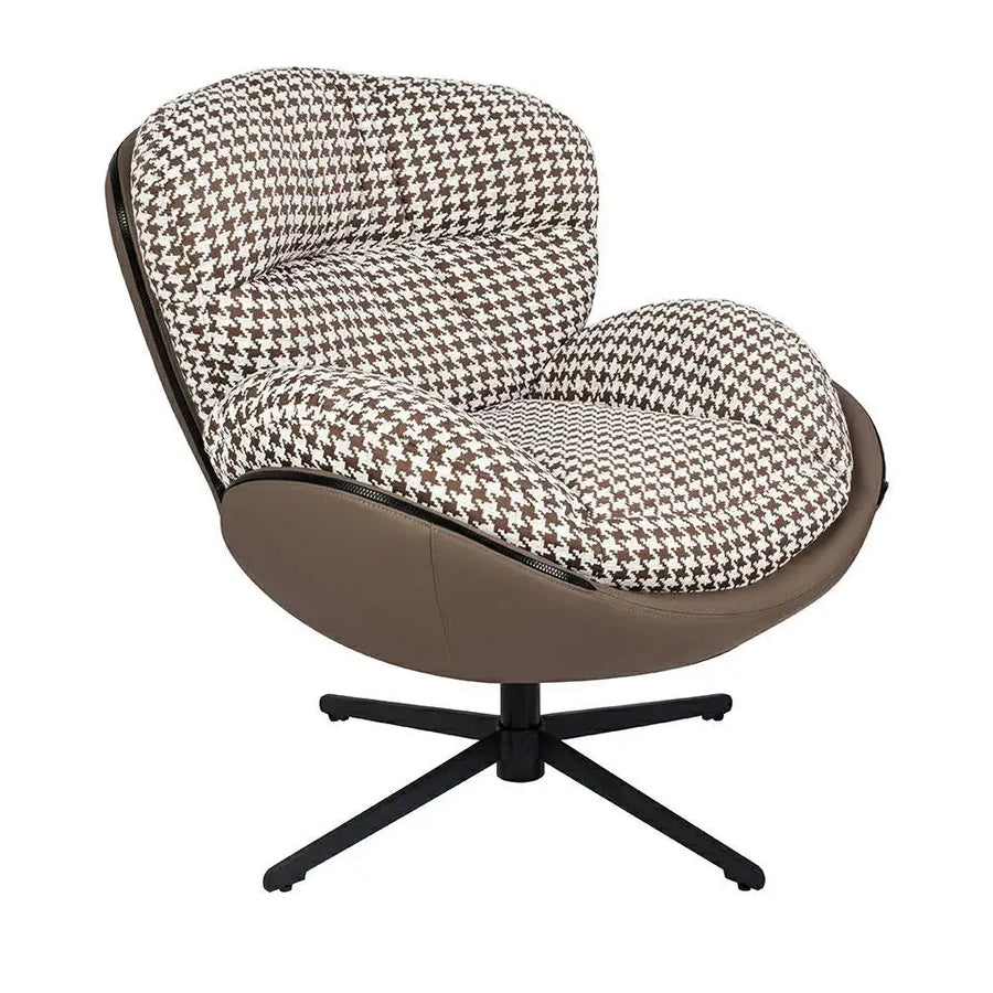 Fåtölj - HIPPO, houndstooth brun - produktbild av [MGO] Import King Home från King Home | Arvande