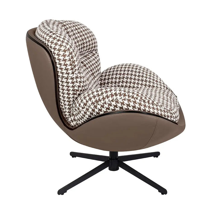 Fåtölj - HIPPO, houndstooth brun – produktbild av [MGO] Import King Home från King Home | Arvande