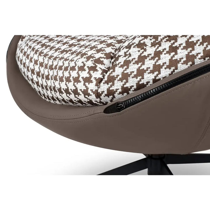 Fåtölj - HIPPO, houndstooth brun – produktbild av [MGO] Import King Home från King Home | Arvande