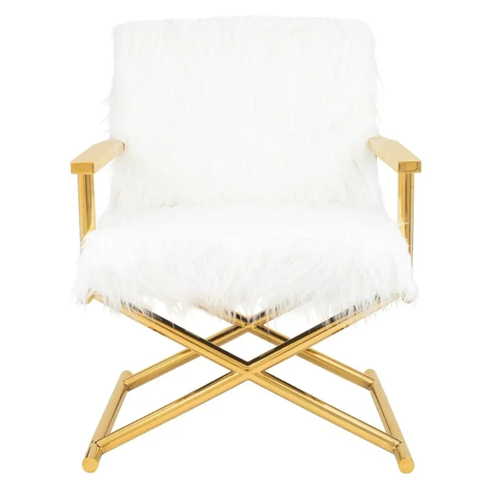Fåtölj KARE DESIGN - MR. FLUFFY, vit/guld - produktbild av [MGO] Import King Home från Kare Design | Arvande