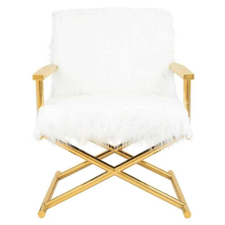 Fåtölj KARE DESIGN - MR. FLUFFY, vit/guld - produktbild av [MGO] Import King Home från Kare Design | Arvande