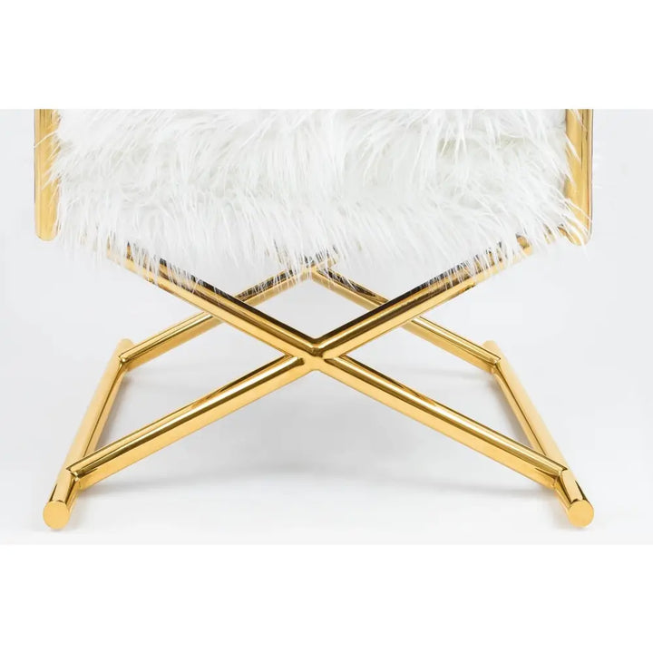 Fåtölj KARE DESIGN - MR. FLUFFY, vit/guld - produktbild av [MGO] Import King Home från Kare Design | Arvande