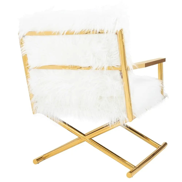 Fåtölj KARE DESIGN - MR. FLUFFY, vit/guld - produktbild av [MGO] Import King Home från Kare Design | Arvande