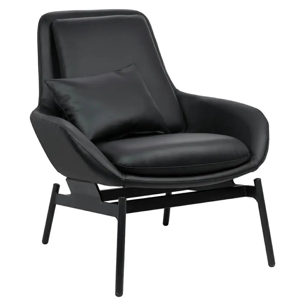 Fåtölj - LAZY, svart ekoläder - produktbild av [MGO] Import King Home från King Home | Arvande