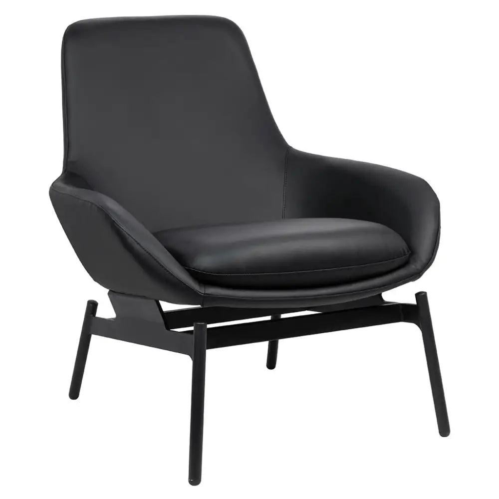 Fåtölj - LAZY, svart ekoläder - produktbild av [MGO] Import King Home från King Home | Arvande