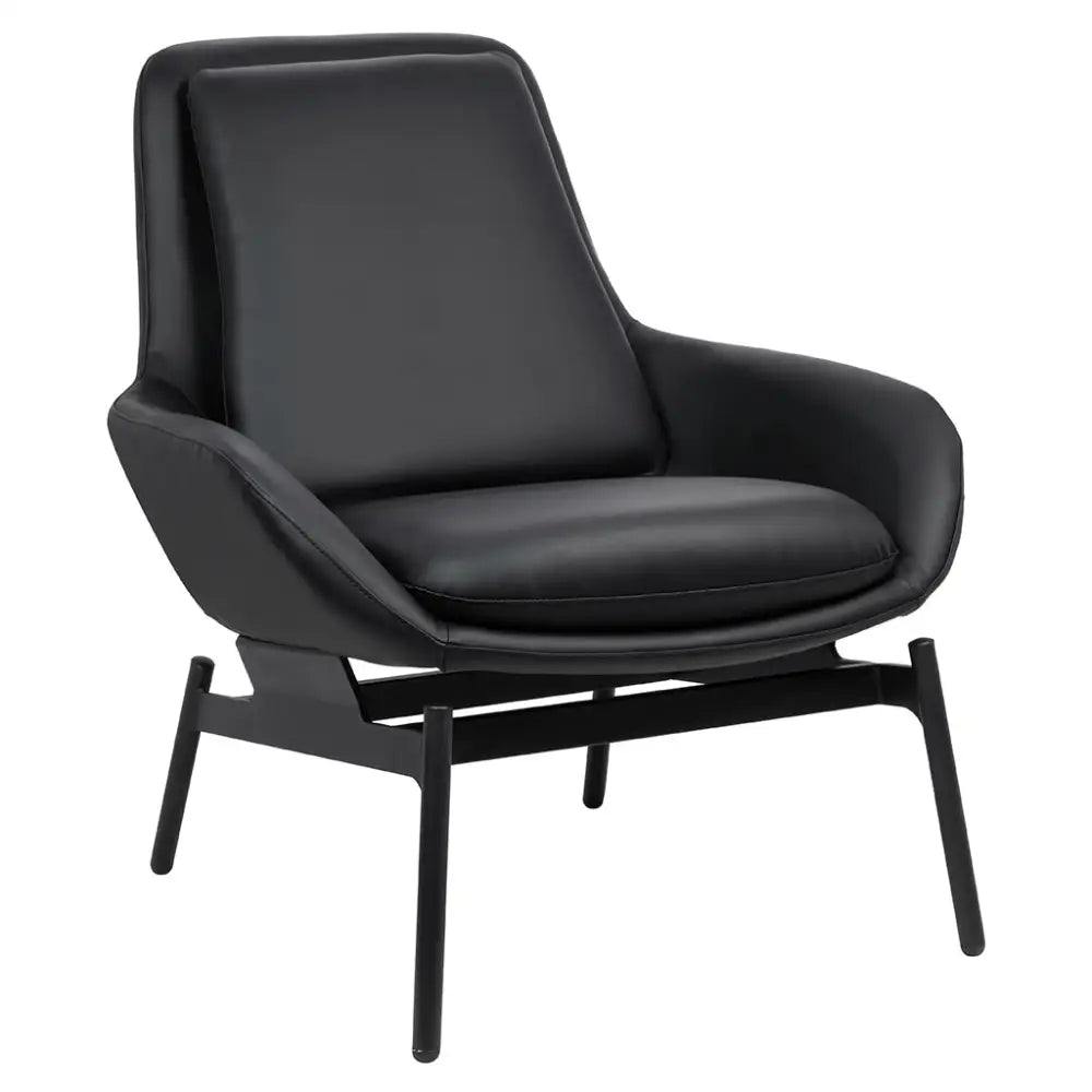 Fåtölj - LAZY, svart ekoläder - produktbild av [MGO] Import King Home från King Home | Arvande