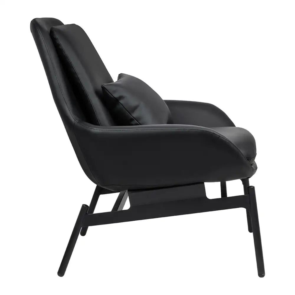 Fåtölj - LAZY, svart ekoläder - produktbild av [MGO] Import King Home från King Home | Arvande