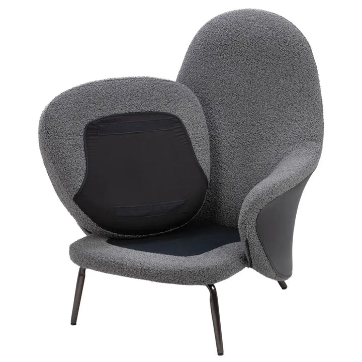 Fåtölj - LOBBY TEDDY, mörkgrå – produktbild av [MGO] Import King Home från King Home | Arvande